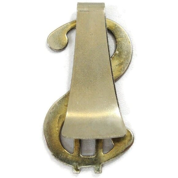 Vintage Dollar Sign Money Clip Silver Tone Men Wallet ID Credit Card Holder - Picture 3 of 6